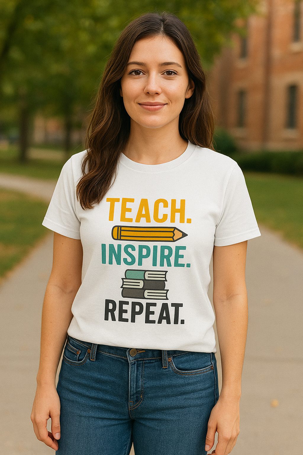 Teach Inspire Repeat Unisex Basic T-Shirt